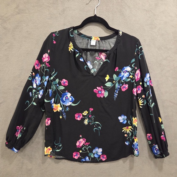 Old Navy Tops - Old Navy Floral Boho Tunic Top Shirt Blouse Women's Size‎ Small V Neck Casual